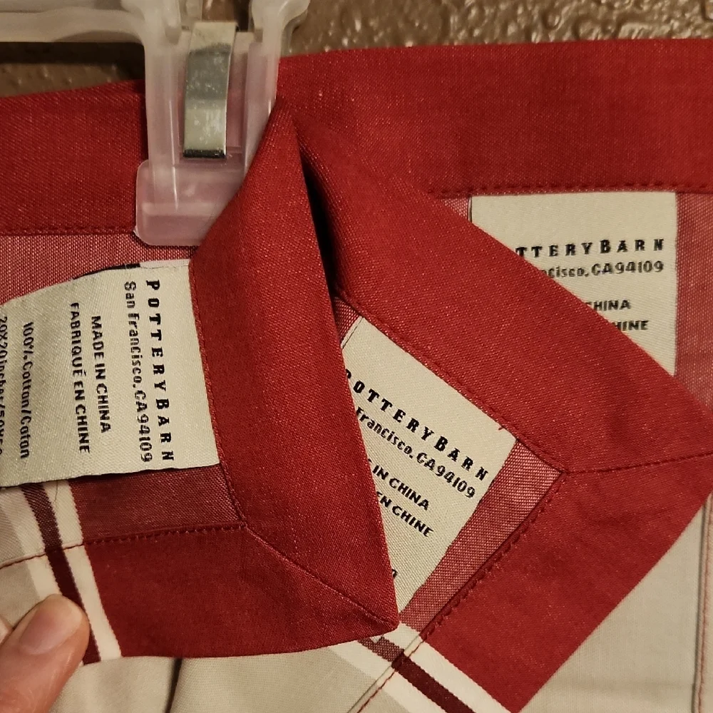 Pottery Barn Cotton Cloth Napkins Set Of 3 NWOT